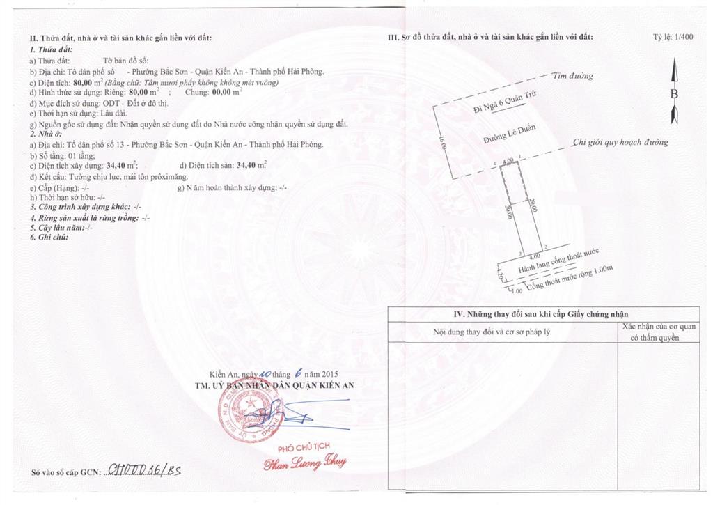Bán căn nhà mặt đường lê duẩn, kiến an, hải phòng  0333 396 *** huy thành