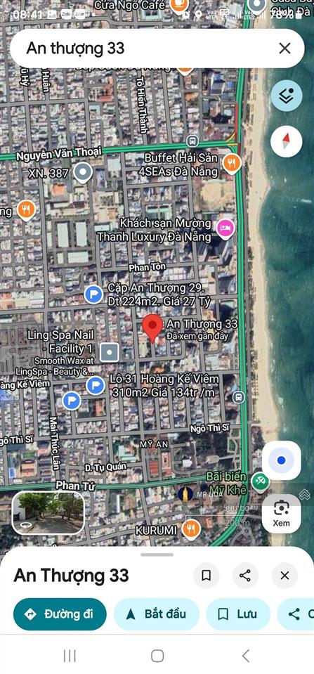 Lô đất đường an thượng 33 khu phố tây sầm uất, ngũ hành sơn