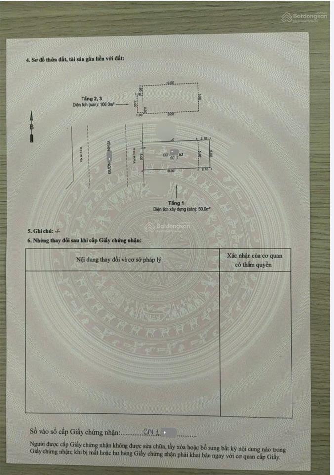 5,1 tỷ  bán nhà 1 trệt 2 lầu hoàn công gần vincom 2km, p.tân đông hiệp, dĩ an. dt 60,3m2 (5x12m)
