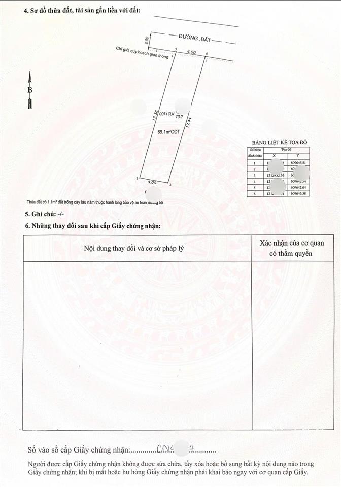 Bán đất xây tự do gần đường liên huyện 150m, p.tân bình, tp.dĩ an dt 70,2m2