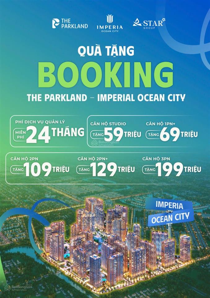 Bán cc the parkland  imperia ocean city, 2,852 tỷ, 48 m2, rẻ nhất thị trường.  0962 506 ***