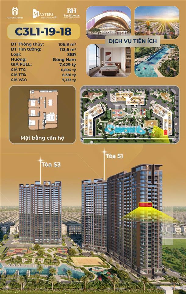 Chính chủ bán 3n 107m2, giá vay 50%, giá chỉ 7380tr không có căn thứ 2. 0962 506 *** liinh