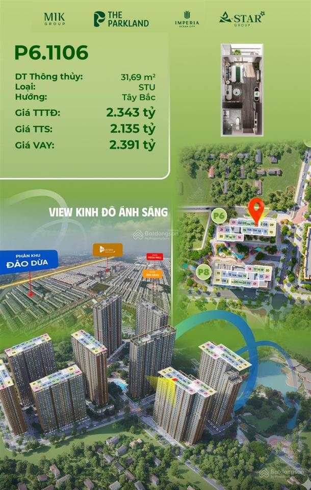 Sẵn stu 32m2 view thành phố cực đẹp, giá hấp dẫn chỉ 2.135 tỷ. 0962 506 *** hà linh