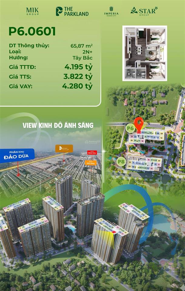 Sẵn 2n + góc view sông hồng, giá cực hấp dẫn chỉ từ 3.822 tỷ. 65,82m2.  0962 506 *** linh