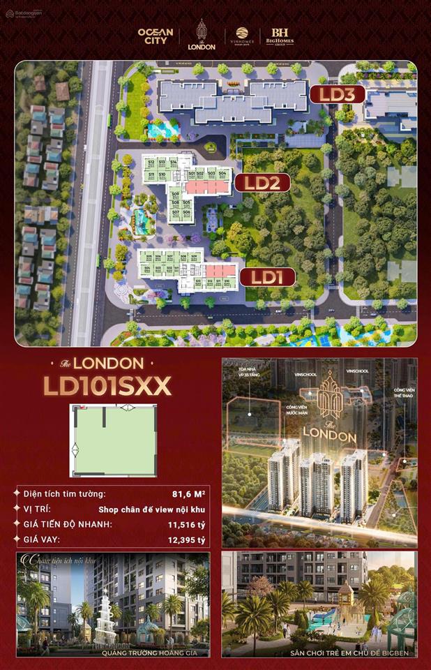 Giá cạnh tranh, sở hữu lâu dài shop đế the london. giá nhỉnh 11 tỷ. rẻ nhất thị trường. 0962 506 ***