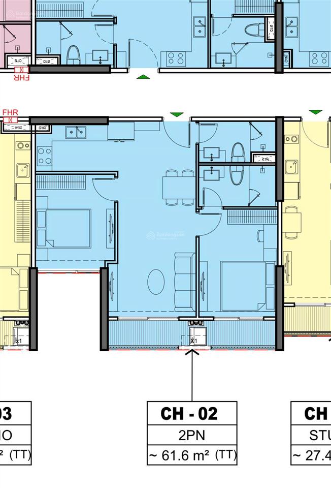 Chính chủ gửi bán 2n pr1 hướng đông nam tầng thấp. giá rẻ, chỉ 3.87 tỷ.  0962 506 *** e linh