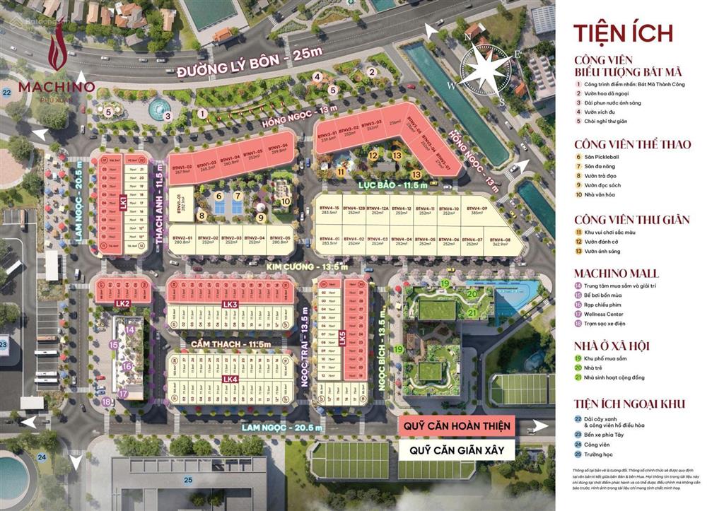 Bán bt 5pn, 5vs tại machino phú xuân, giá tốt, view đẹp, 3,99 tỷ, 77,5m2
