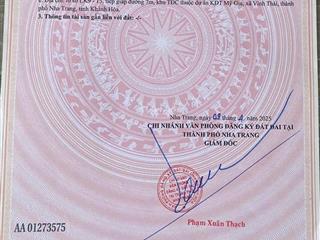 Bán đất tdc mỹ gia đối diện phường nam nha trang chỉ 6,5 tỷ sổ hồng công chứng