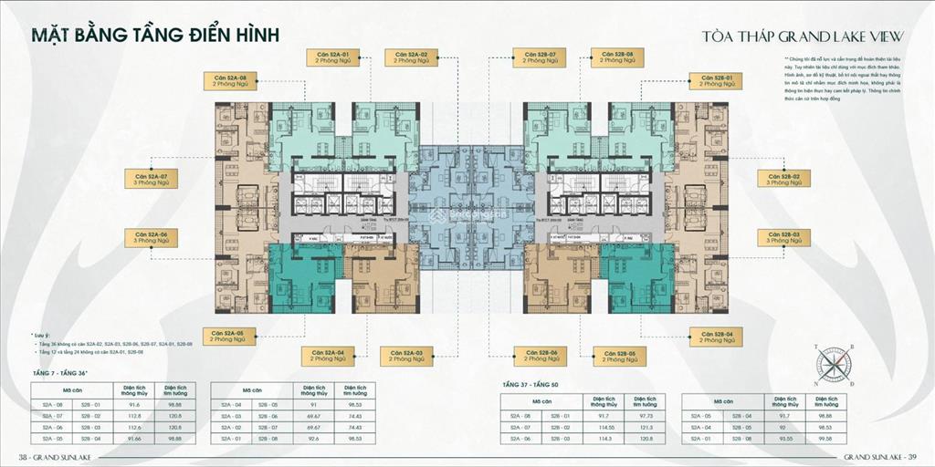 Grand sunlake trần phú 92m2 | 2 + 1 phòng ngủ | 2 vs | chỉ 4,8 tỷ bao phí sang tên