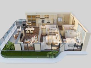 Căn góc đẹp nhất tòa rivea hà nội dt 70m² & sân vườn 23m², view sông hồng, hướng nhà mát mẻ cả năm