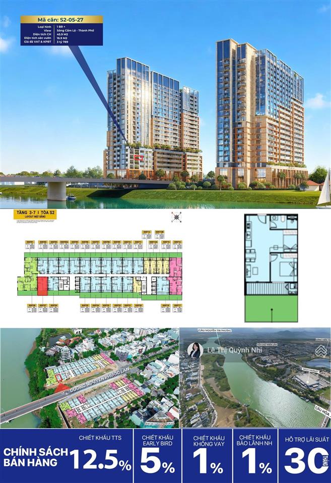 Căn hộ sân vườn sun spana  chuẩn sống xanh giữa lòng đà nẵng, giá gốc ưu đãi chỉ 3,1 tỷ (100%)