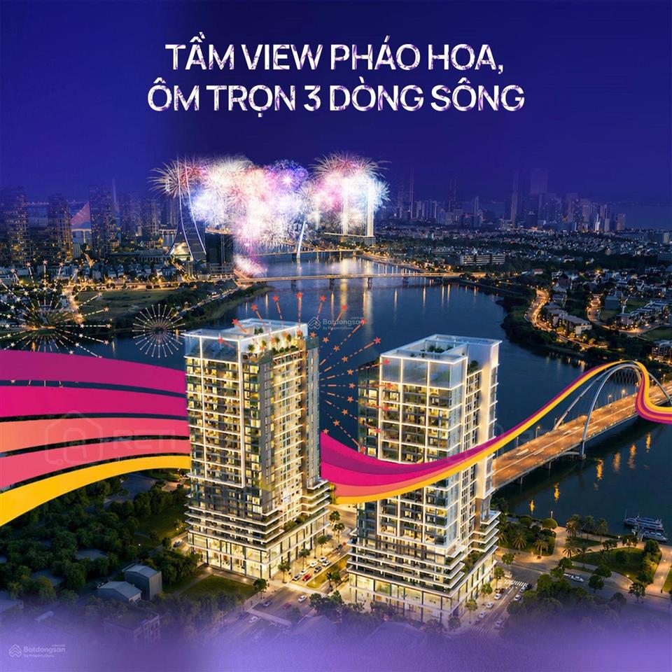 Căn hộ góc 2pn mặt sông, pháo hoa, biển  nhận nhà trước, trả dần 30% trong 2 năm  sổ lâu dài