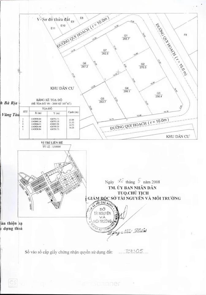 Hàng ngộp bán đất biệt thự khu á châu p2 vũng tàu 253,7m2 giá chỉ 20 tỷ, đông nam cách biển 500m