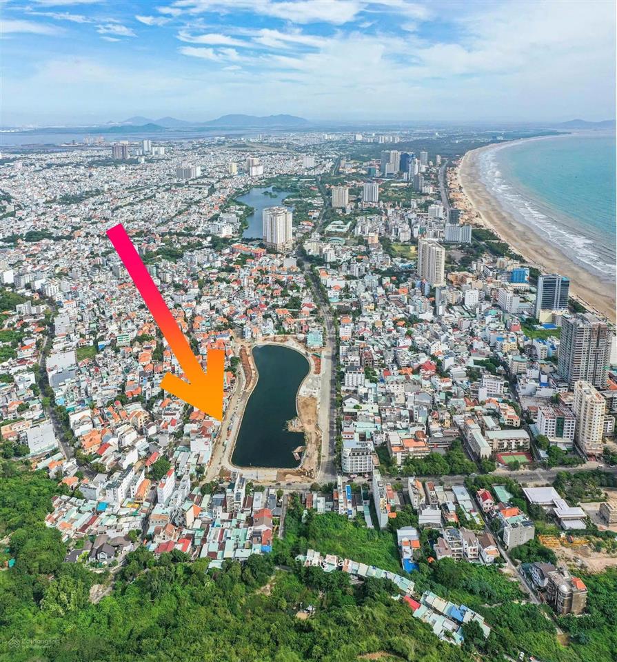 Bán đất mt bờ hồ võ thị sáu  dt 104m2 (6.1x17.2m) vị trí độc bản, view hồ 100%, cách biển 200m