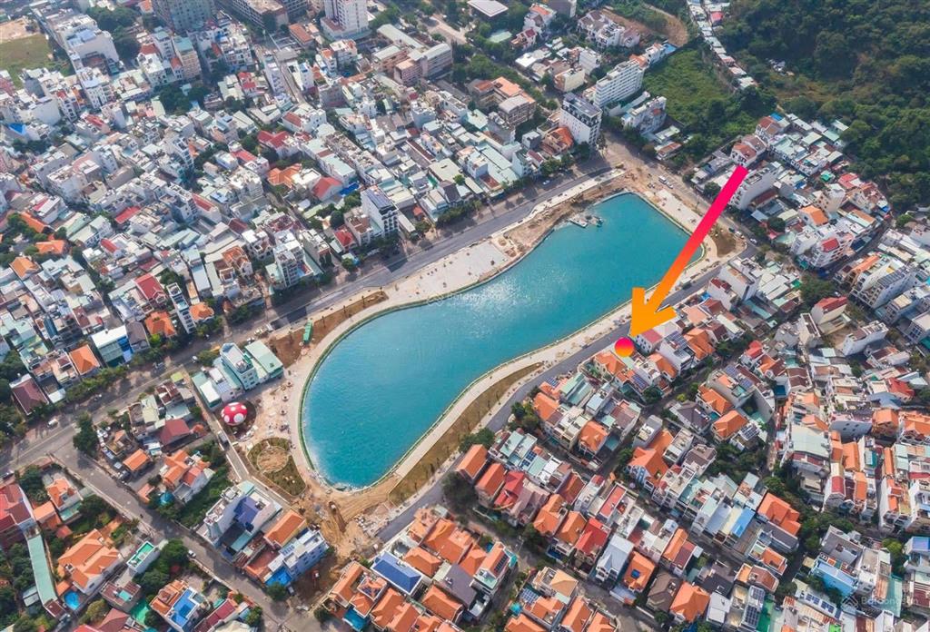 Bán đất mt bờ hồ võ thị sáu  dt 104m2 (6.1x17.2m) vị trí độc bản, view hồ 100%, cách biển 200m