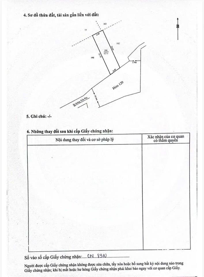 Bán đất cách biển 50m trần phú dt 127m2 (6x21) giá chỉ 8.5 tỷ đường trước nhà 10m dân cư đông đúc