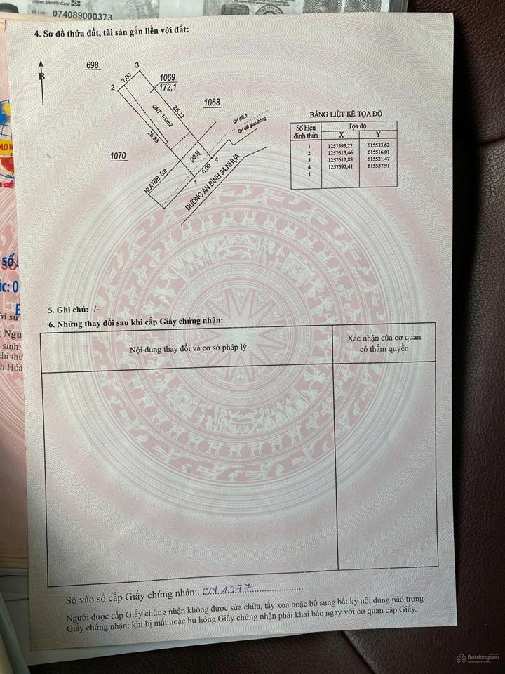 Bán đất phú giáo bình dương 172.1m2  ngang 6m nở hậu 7m  mặt tiền đường nhựa  1.150 tỷ