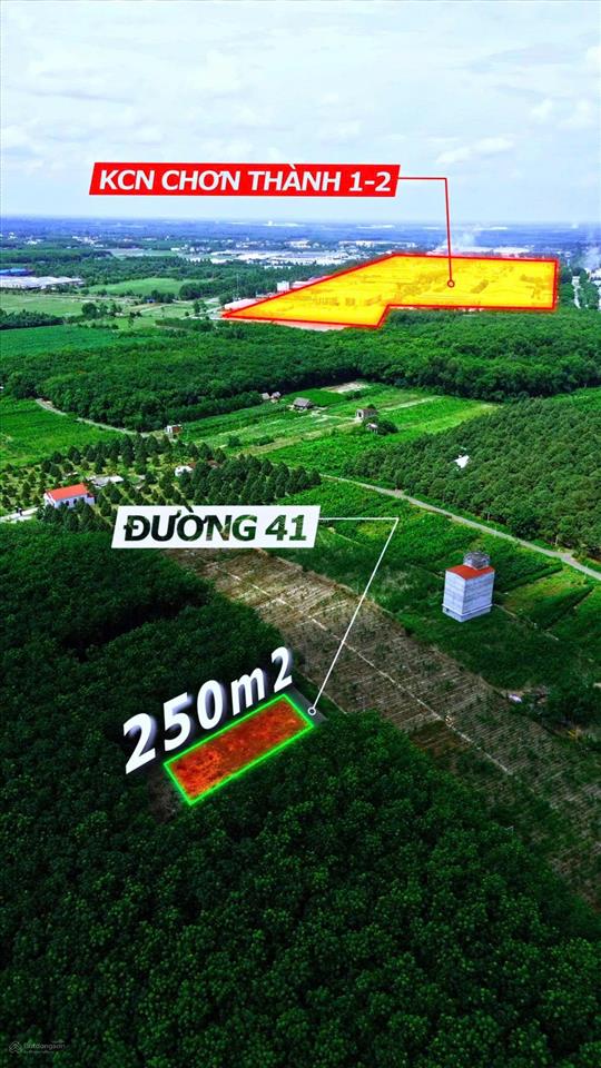 Chỉ hơn 500 triệu sở hữu đất sát kcn chơn thành giá 500tr  0982 383 ***