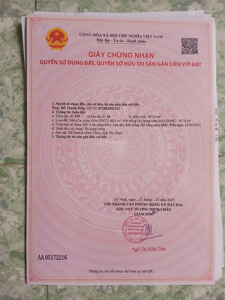 Chỉ 299 triệu sở hữu lô đất đẹp tại tây ninh,  0982 383 ***