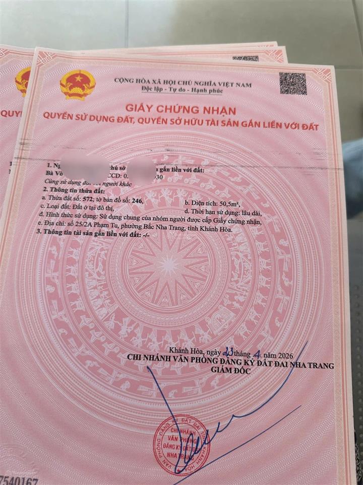 Đất trung tâm vĩnh hải  thanh khoản tốt  giá hấp dẫn