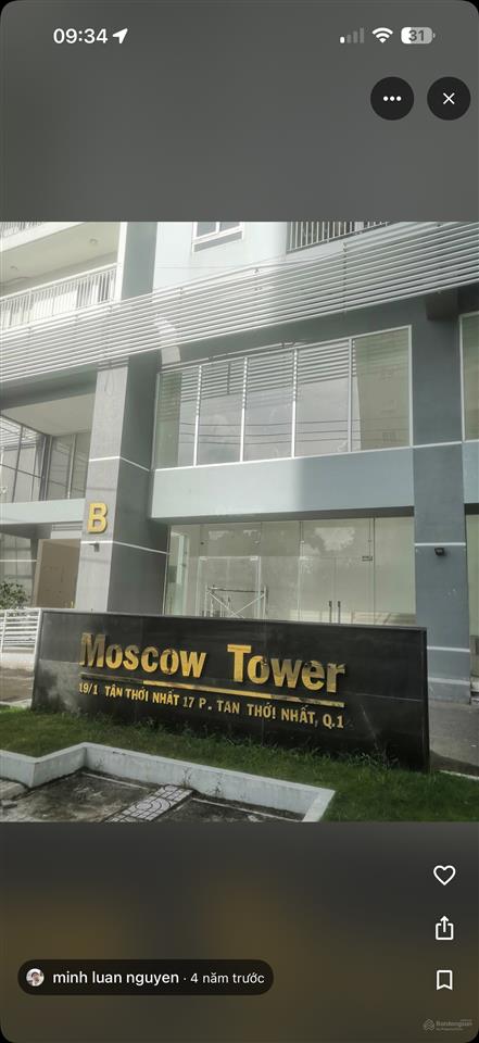 Cần bán căn hộ moscow quận 12 giá 2tỷ350 ,sổ hồng riêng,diện tích 49m2 , 2 phòng ngủ ,1 wc.