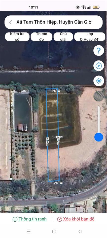 Bán 1000m2 đất có thổ cư, mặt tiền đường tam thôn hiệp