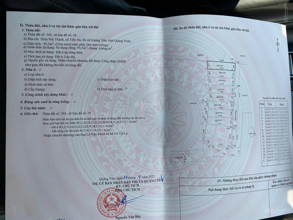 Cần bán 95m2 tại trung tâm dân cư tiền an
