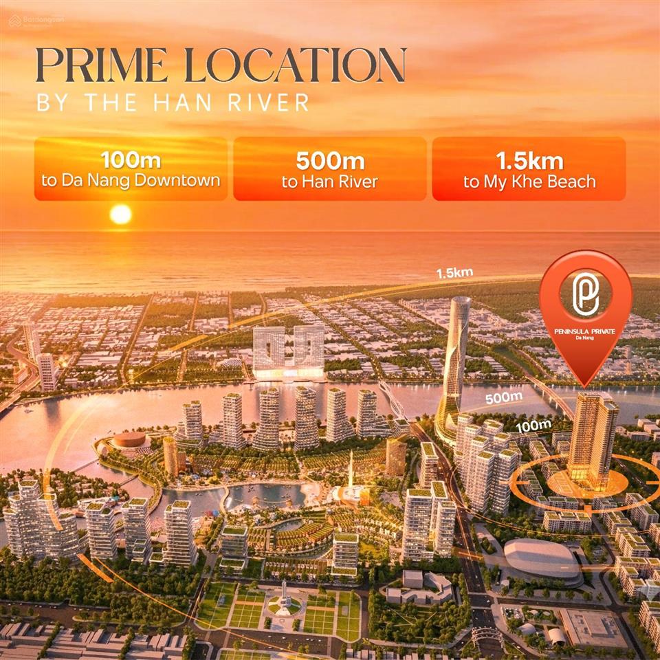 Căn hộ 65 triệu/m² ngay trung tâm đà nẵng, ven sông hàn view pháo hoa diff