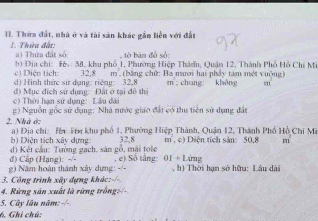 nhà 33m đất dưới 3 tỷ hẻm xe hơi _ sổ hồng riêng _ Gần cầu trường Đai