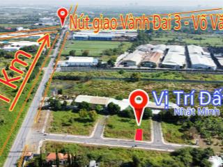 Bán đất thổ cư 5x16 = 80m2 full thổ cư 1 sẹc võ văn bích  bình mỹ  củ chi