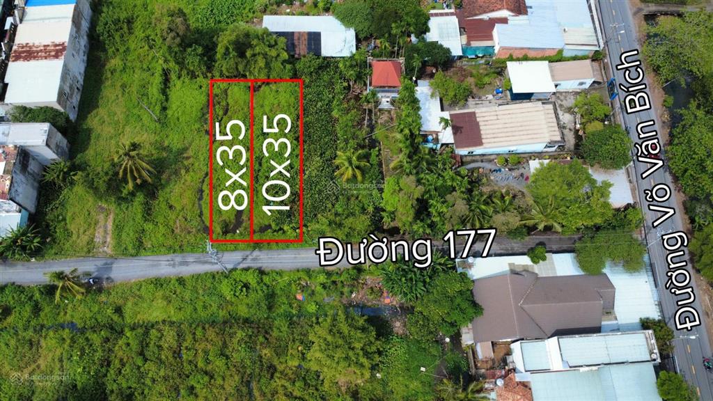 Bán đất mặt tiền đường 177 , 1 xẹt hà duy phiên  võ văn bích 8,7x35=275m2 full thổ cư
