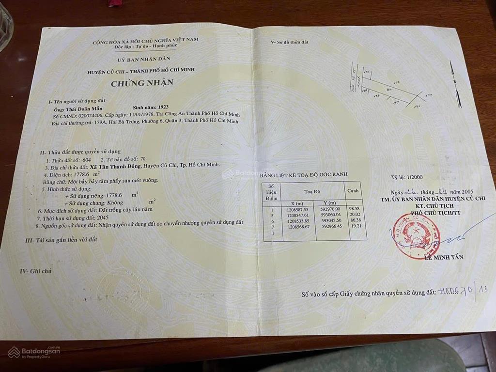 Bán đất mặt tiền tỉnh lộ 15 1778m2  cách cầu xáng hóc môn 1km  cách vành đai 3 700m  vị trí đẹp