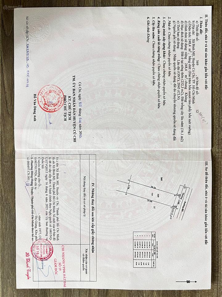 7.6*32=248m2 full thổ cư  1 sẹc hà duy phiên  bình mỹ  củ chi