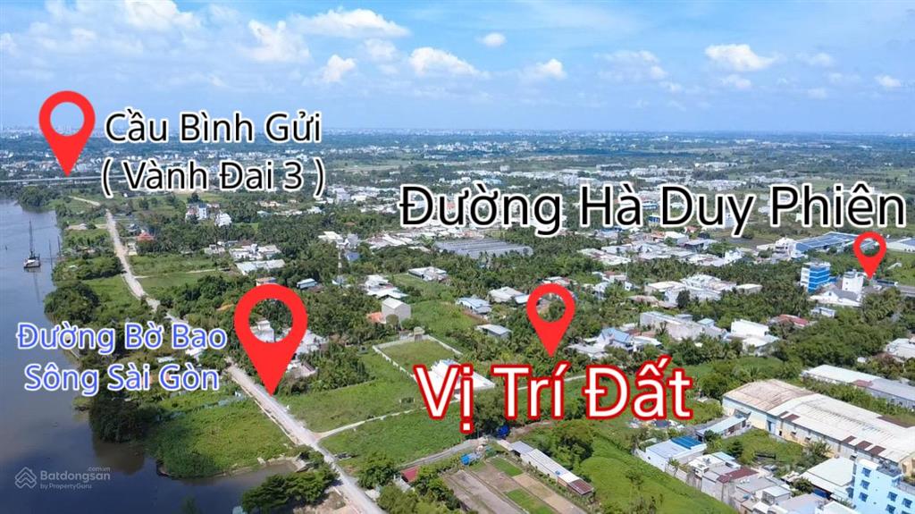 Bình mỹ  củ chi cần bán gấp lô đất đẹp view kênh giá ngộp bank, thanh khoản nhanh