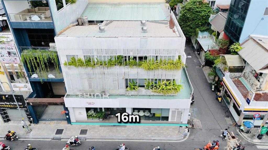 Cho thuê tòa nhà siêu đẹp góc 2mt số 116 nguyễn văn thủ, quận 1, dt 16x17m, trệt, 2 lầu, mới.