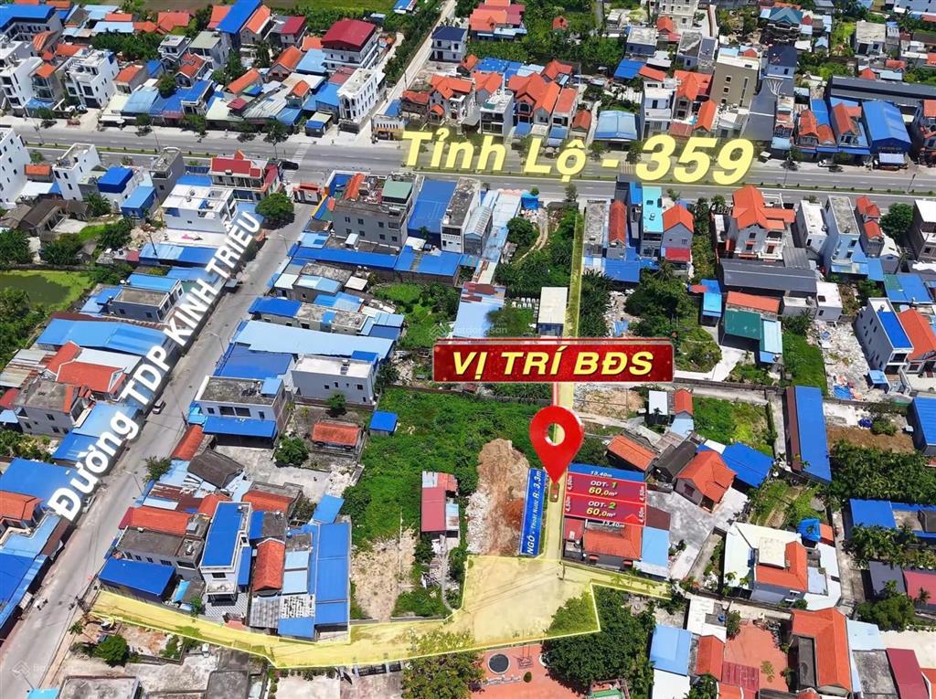 Bán 2 lô liền kề tại thủy triều phường hòa bình, thủy nguyên ngay trục đường 359 ô tô chạy qua đất