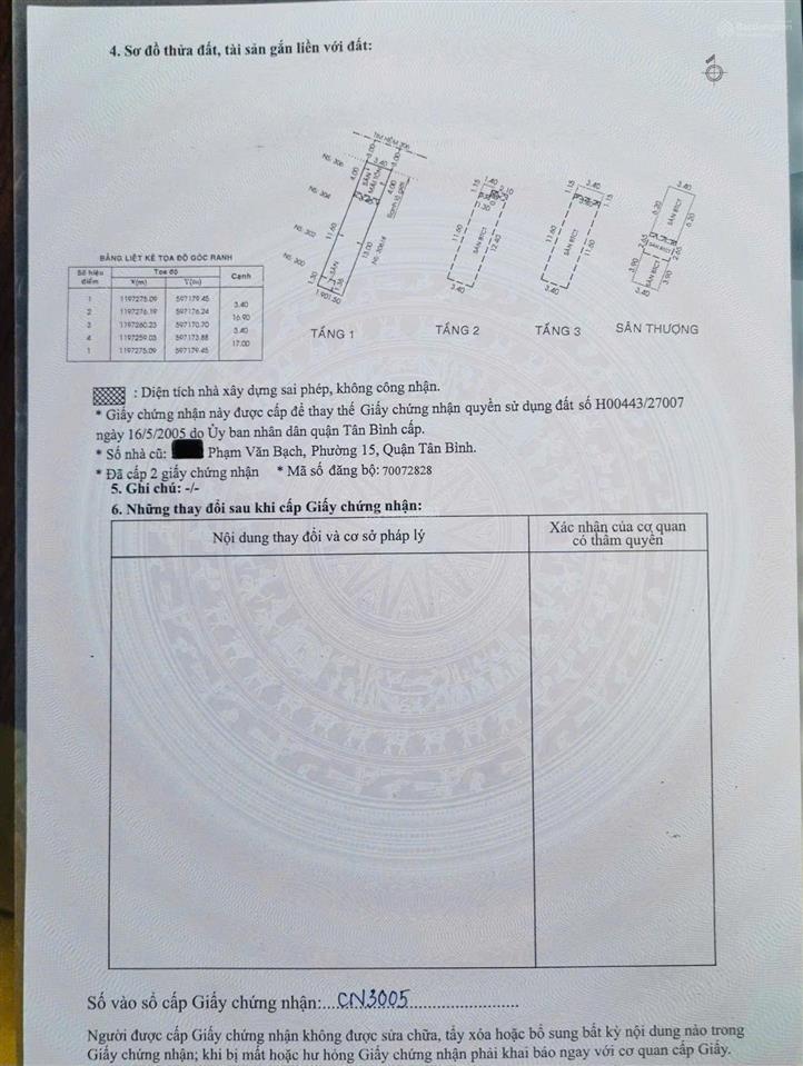 Bán nhà riêng tại phạm văn bạch, 7 tỷ vnd, 133,3m2, p.15, q.tân bình đẹp xuất sắc chỉ với