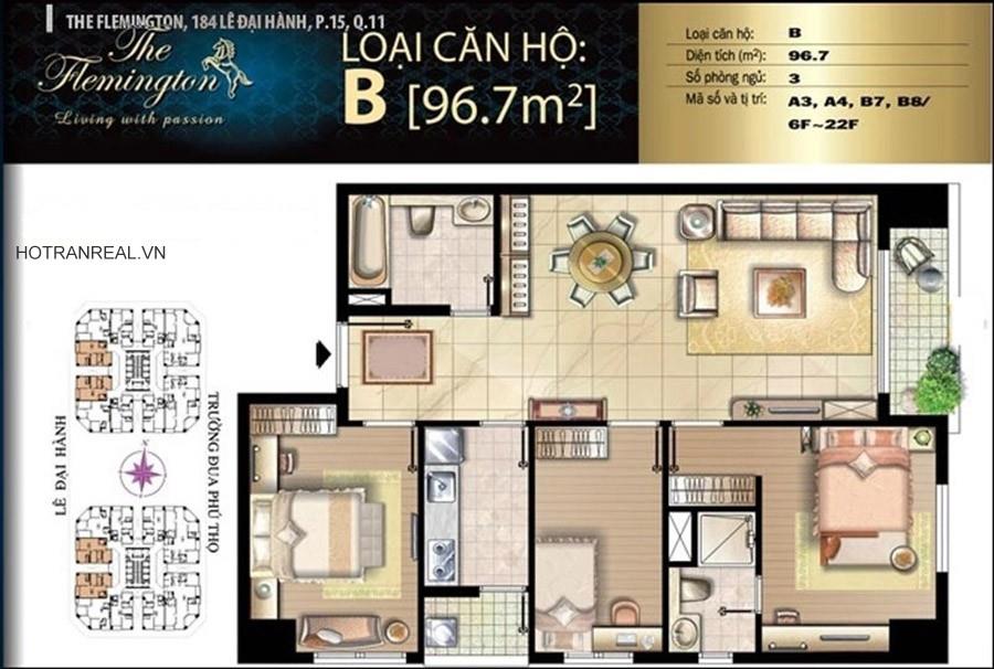 Cần bán gấp căn hộ the flemington quận 11, 117m2, 3pn, sổ hồng, giá bán 9 tỷ,  0903 833 ***