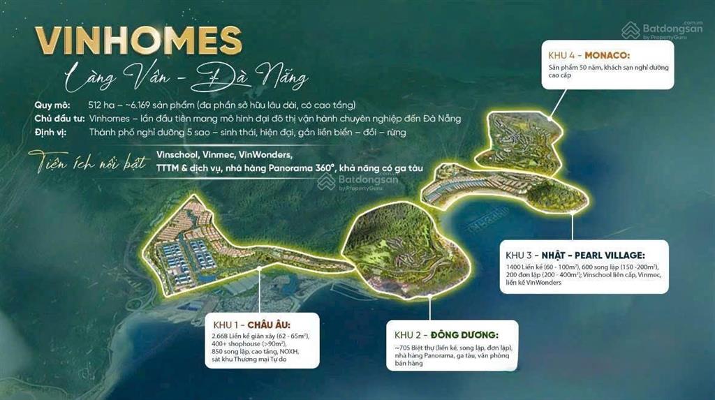Vinhomes ra mắt phân khu biệt thự đồi view trực diện biển  giá tham khảo tốt trong khu vực
