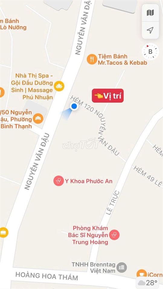 Mặt Tiền 32m2 có gác Hẻm Ôtô được ở lại 120 Nguyễn Văn Đậu Bình Thạnh