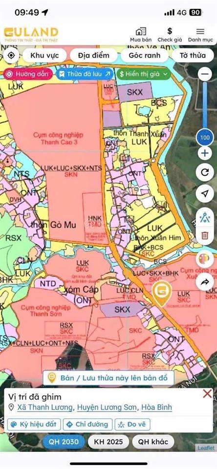 80m đất thổ cư sát đường ql21a  hồ chí minh 500tr