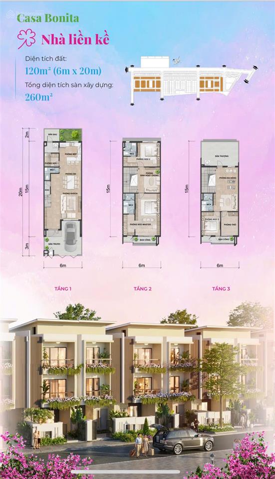Sở hữu căn liền kề 3 tầng 120m2 tại casa bonita vsip nghệ an, tk hiện đại, phù hợp đầu tư dài hạng
