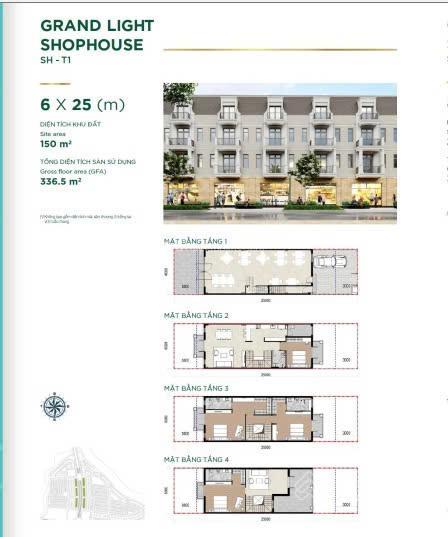 Shophouse 4 tầng 6x25m đường 45m stella chỉ 13 tỷ  0916 669 ***