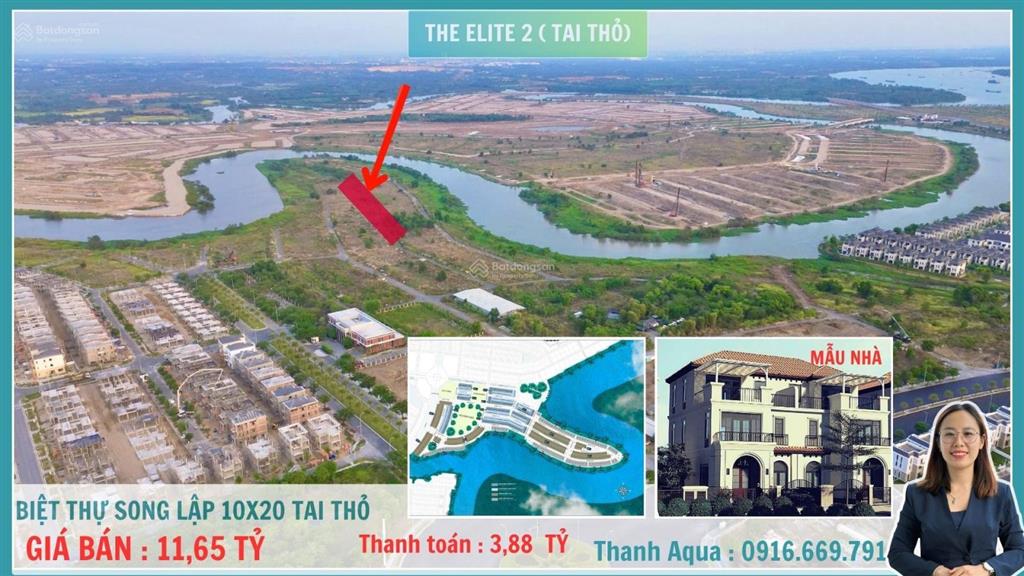 Biệt thự sl 200m2 phân khu tai thỏ sông lớn chỉ 11,65 tỷ thanh toán ban đầu chỉ 3,88  0916 669 ***
