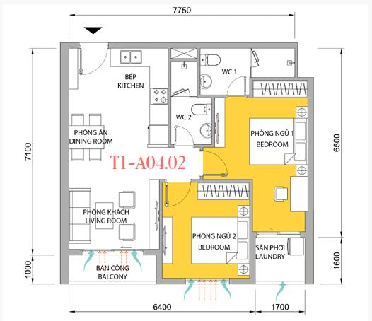 Bán gấp căn hộ mone nam sài gòn, 4,9 tỷ, 68m2, 2pn, 2wc sổ hồng tại tân kiểng, q7, tp.hcm