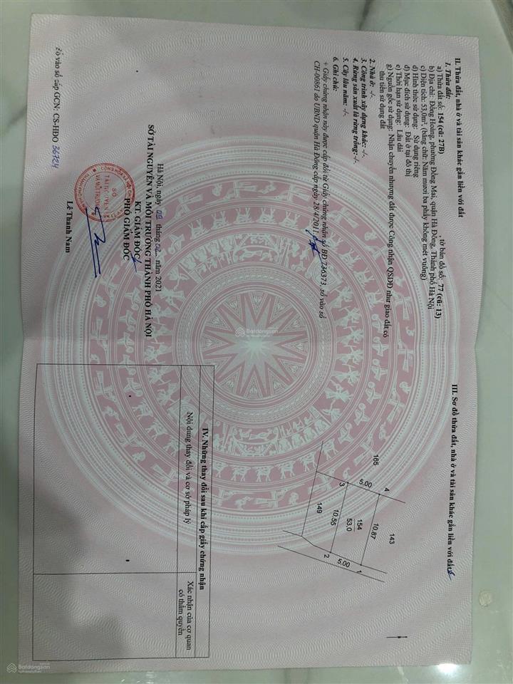 Bán 53m đất đồng mai oto đỗ gần,3ty850. 0989 462 ***