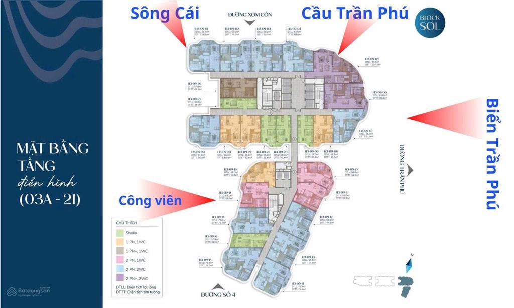 Hàng hiếm! căn góc tầng cao tại welltone luxury nha trang hướng đông nam thoáng mát