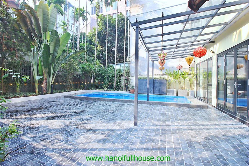 Biệt thự có hồ bơi, 4 phòng ngủ trên đường đặng thai mai, quận tây hồ full đồ cho thuê ở lâu dài