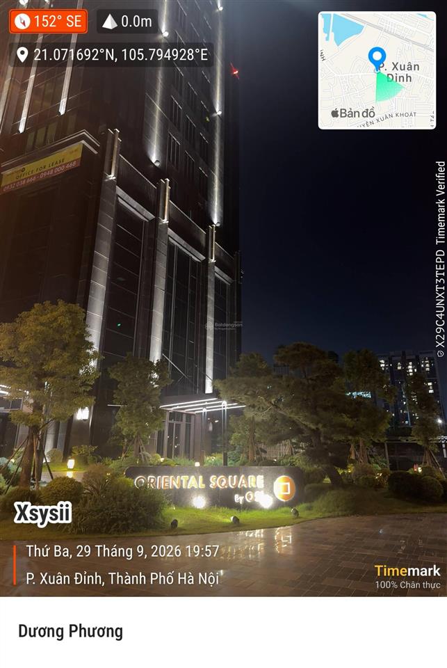 Trực tiếp cđt osi cho thuê sàn văn phòng tại oriental square starlake từ 2001000m2 giá thuê 10$/m2