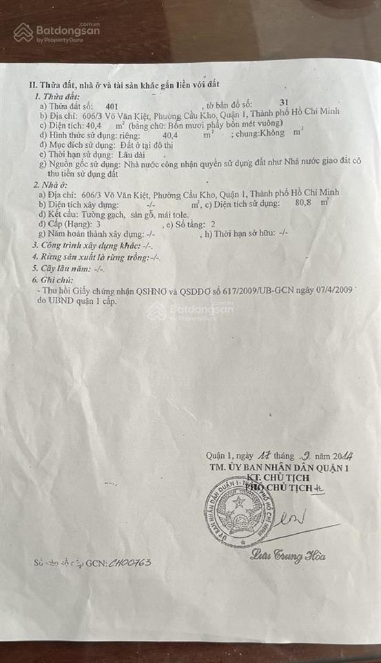 Cần bán nhà hẻm võ văn kiệt  ngay hãng nước ngọt chương dương